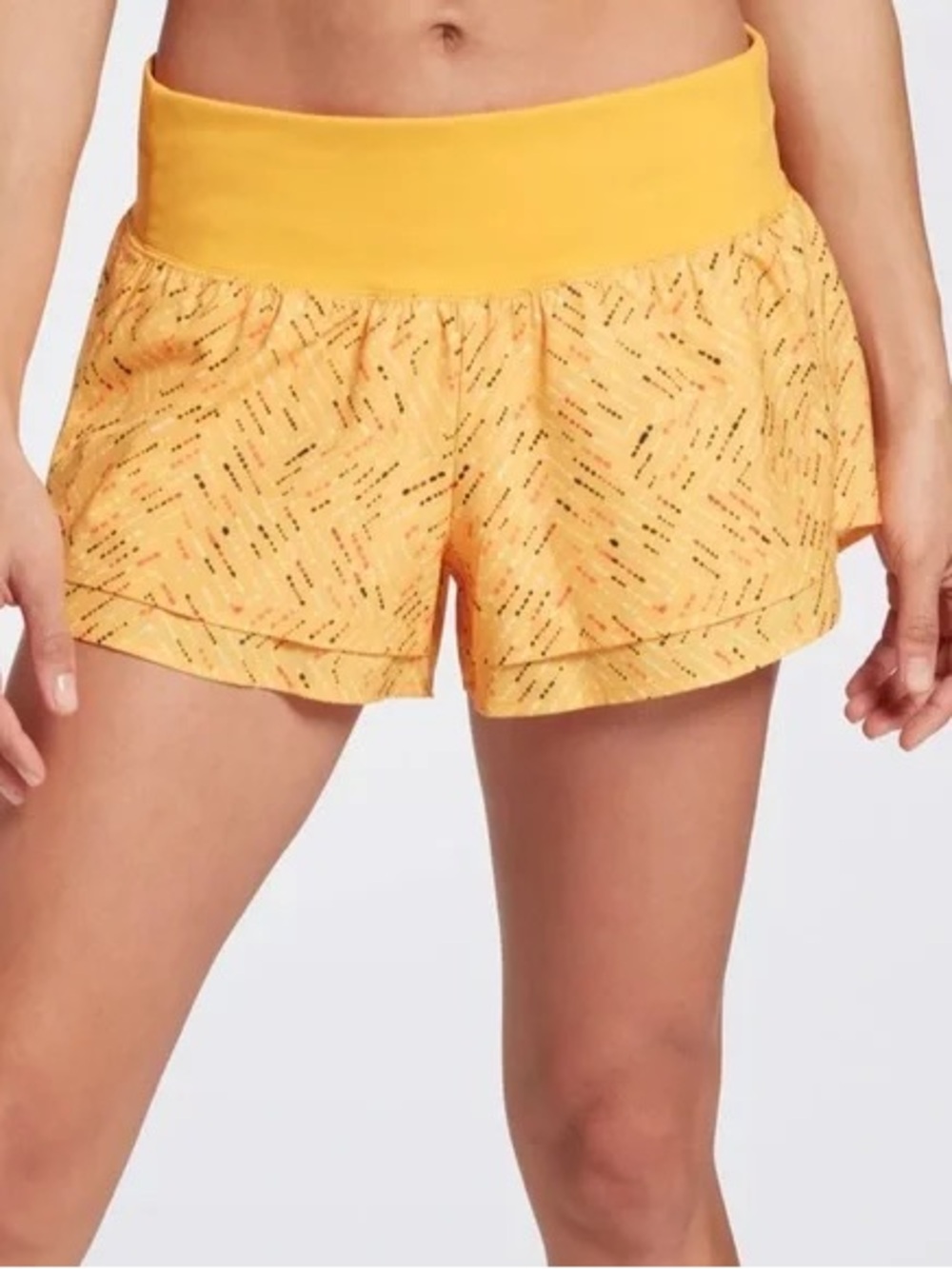 CALIA‎ by Carrie Underwood Yellow Kick It Up Shorts - Picture 6 of 6